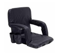 KKJPL Silla De Piso con Respaldo, Silla De Lectura con Reposabrazos, Silla Plegable Ergonómica, 5 Posiciones Ajustables, For Ver Televisión Y Leer(Black)