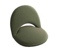 KKJPL Silla De Piso con Respaldo, Silla De Lectura Ergonómica, Sillón Reclinable Plegable con 5 Posiciones De Respaldo Ajustables, For Sala De Estar Y Dormitorio.(Green)
