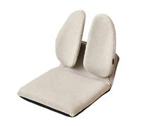 KKJPL Silla de piso con soporte para el respaldo, cómoda silla de lectura, silla ergonómica para juegos, 5 posiciones ajustables, para apartamento, dormitorio, balcón (blanco)