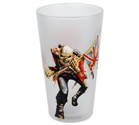 KKL Iron Maiden Trooper Unisex Vaso de cerveza blanco, Vidrio,