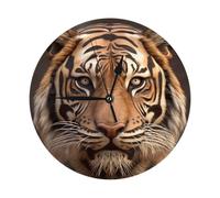 KKLWEGU Reloj de pared 3D con cabeza de tigre de 10 pulgadas, silencioso, moderno, funciona con pilas, reloj de mesa decorativo para sala de estar, baño, dormitorio, cocina, decoración de pared de