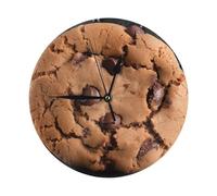 KKLWEGU Reloj de pared de galleta de chocolate de 10 pulgadas, silencioso, moderno, funciona con pilas, reloj de mesa decorativo para sala de estar, baño, dormitorio, cocina, decoración de pared de
