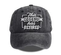 KKMKSHHG Divertidos Regalos de jubilación para Hombres y Mujeres, Esta Leyenda Tiene Gorra de béisbol jubilada, Bordado 3D Negro, Talla única