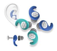 KKNE Tapones Oídos Ruido Dormir - 2 Pares Reutilizables y Lavables en Azul y Verde, Silicona Anti Ronquidos para Dormir, Ideal para Estudiar, Trabajar y Nadar