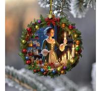 KKNSYW Outlander Christmas Ornament, Outlander Merchandise, Acrylic 3D Outlander Ornaments for Christmas Tree, Funny Ornament, Christmas Ornaments, Funny Christmas Tree Decoration(D)