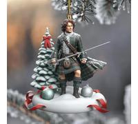KKNSYW Outlander Christmas Ornaments, Outlander Ornaments for Christmas Tree, 2024 New Christmas Tree Ornaments, Handmade Christmas Ornament, Outlander Decor Family Collage Holiday X-Mas(B)
