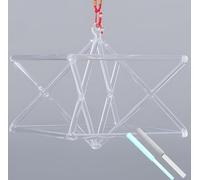 KKNSYW Pirámide de cristal de cuarzo transparente Merkaba para meditación curativa, oración de meditación curativa, regalo para oración (6 pulgadas)