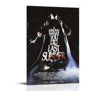 KKPLO Póster de película vintage con texto en inglés "I Know What You Did Last Summer" (Sé lo que hiciste el último verano)