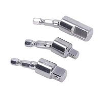 KKPLZZ Adaptador de Manga Giratoria de Cabeza Cuadrada Hexagonal de 1/4 Pulgadas a 1/4 Pulgadas 3/8 /2, para Accesorios de Controlador de Impacto de Varilla de