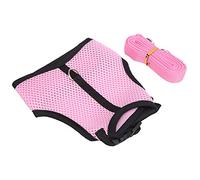 KKPLZZ Arnés de Malla de Conejo con Correa, Chaleco Suave y Ajustable para Mascotas, Malla Transpirable, Cómodo Cinturón de Seguridad para Mascotas Pequeñas, Cobayas, Perros (Rosa)