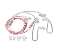 KKPLZZ Auriculares de Tubo de Aire, Auriculares Binaurales Ergonómicos con Reducción de Ruido sin Radiación de 3,5 Mm con Almohadillas de Silicona Suave, para Tableta Portátil IPh (Rosa)