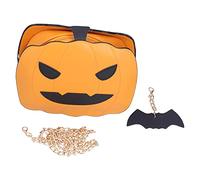 KKPLZZ Bolso de Calabaza, Bolso de Hombro de Calabaza de Halloween con Cierre de Cremallera para Fiesta, Truco o Trato, Llaves de Billetera de Dulces Teléfono (Marrón)