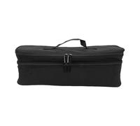 KKPLZZ Caja de Secador de Cabello, Lienzo de Doble Capa que Transporta Bolsa de Almacenamiento para Herramientas de Peinado, Organizador Portátil para Rizar el Hierro y la Secadora (Negro)