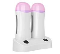 KKPLZZ Calentador de Cera de Doble Cartucho para Depilación, con Ventana Transparente para Depilación Corporal, Adecuado para Brazo, Pierna, Axila, Contorno de Bikini