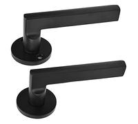 KKPLZZ Cerradura de Manija de Puerta de 2 Piezas, Diseño de Rodamiento Silencioso y Silencioso, sin Ruido, Anticolisión, con Llaves, para Puertas de Madera Exteriores Interiores de