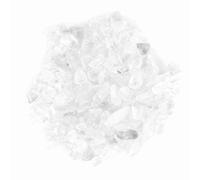 KKPLZZ Chips de Piedra Caída, Piezas de Cuarzo de Cristal Natural Trituradas, Irregulares Pulidas Brillantes sin Perforar, con Limpieza Magnética, para Decoración de Macetas de Pe (Blanco)