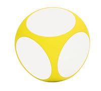 KKPLZZ Dados en Blanco, Dados de Enseñanza Que Se Pueden Escribir y Limpiar con Colores Vibrantes, para Juegos de Matemáticas y Práctica de Ortografía de Palabras en el Jardín de (Amarilla)