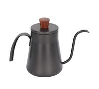 KKPLZZ de 400 Ml, Tetera de café por Goteo de Acero Inoxidable con de Nogal, Mini Olla de Boca Fina para un Control Preciso del Agua