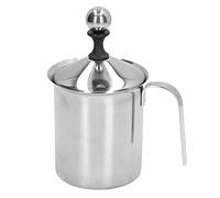 KKPLZZ Espumador de Leche Manual de 800 Ml, Espumador de Leche con Bomba Manual de Acero Inoxidable para Cafeterías y Uso Doméstico