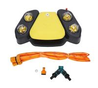 KKPLZZ Fuente de Bebida Pet Activada Paws, Pise el Dispensador de Agua Activado Fácil con Función de Pulverización para Mascotas de Gatos de Perros, Adecuado para Patios Jardines (Amarillo)