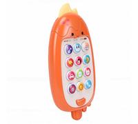 KKPLZZ Juguete del Teléfono Celular del bebé, Teléfono de Aprendizaje Plástico con Las Historias de la Música de Las Luces para la Educación Temprana de los Niños Pequeños (Naranja)