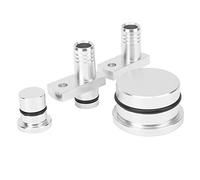KKPLZZ Kit de Montaje de Redireccionamiento PCV, Accesorios de Derivación de Aleación de Aluminio para GM Duramax 6.6L 2004.5 2010, con Enchufe de Puerto y Enchufe de Resonador pa (Plata)