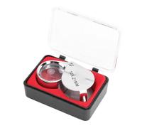 KKPLZZ Lupa para Joyeros, Aumento de 10X con Diseño Compacto Plegable y Lente de Vidrio óptico, para Evaluación de Joyas, Identificación de Piedras Preciosas y Observación de Obje