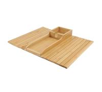 KKPLZZ Mesa con Brazo para sofá, Bandeja Bambusoideae con Almohadilla Antideslizante para Ver Televisión, Ordenador Portátil, café, Mantel Individual, Comida, Sillones Anchos