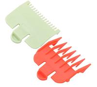 KKPLZZ Peines Guía Profesionales para Cortapelos, Diseño de Dientes Redondeados para Mayor Seguridad, Protectores de Pelo de Repuesto con Longitud de 1,5 Mm y 4,5 Mm, para Accesor (Rojo y Verde)