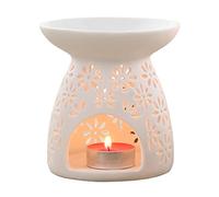 KKPLZZ Quemadores de Cera de cerámica para derretir, Quemador de Aceite Esencial de Cera para derretir, quemadores de, Soporte de Terapia, difusor perfumado de Velas, decoración para el
