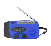 KKPLZZ Radio Solar de Manivela, Radio de Emergencia con Linterna, Luz LED, Carga USB, Altavoz, Banda Meteorológica NOAA, para Emergencias de Camping Al Aire Libre (Modelo Americano)