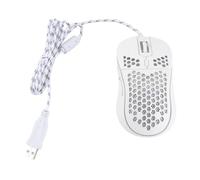 KKPLZZ Ratón para Juegos de Programación, Ratón Ergonómico con Cable RGB de 8000 dpi con 6 Botones Programables, para Juegos de PC Portátil (Blanca)