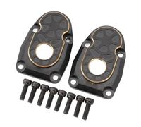 KKPLZZ RC Portal Cubre Latón Negro 36g Peso del Eje 2 Uds Kit | Carcasa de Accionamiento de Portal de Latón, Centro de Gravedad Inferior, Uso de Escalada, Capra Axial, SCX10 III AR45P,