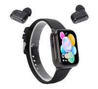 KKPLZZ Reloj Inteligente con Auriculares, Rastreador de Ejercicios con Pantalla Táctil HD de 1,85 Pulgadas, Bluetooth 5.0 a Prueba de Agua IP67, con Más de 100 Modos Deportivos pa (Negro)
