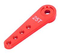 KKPLZZ Servo Brazo de Aluminio, Servo Bocina de Dirección Universal 25T con Alta Resistencia, para Coche RC, Camión, Barco sobre Orugas (Roja)