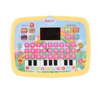 KKPLZZ Tableta de Aprendizaje para Niños, Juguete Educativo con Pantalla LED con Actividades de Aprendizaje y Lectura de Cuentos, para Educación Temprana y Juego Interactivo (Amarillo)