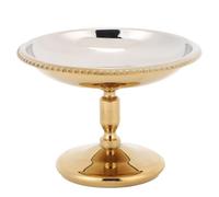 KKPLZZ Taza Dorada de Postre de Acero Inoxidable, Cuenco para Helado con Patas y Borde de Puntos para Aperitivos de Ensalada de Frutas y Yogur
