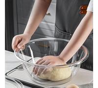 KKPLZZ Tazón para Mezclar de Gran Capacidad, Tazón para Amasar Antiadherente Transparente para Ingredientes de Masa, Huevos, con Diseño Liviano y Compacto para Chefs de Repostería (Tamaño grande)