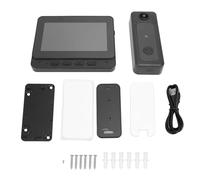 KKPLZZ Timbres de video inteligentes, pantalla de 4.3 pulgadas, timbre de video inalámbrico Bluetooth con cámara HD de 8 MP de visión nocturna LED, timbre de seguridad inteligente