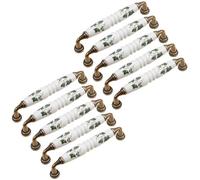 KKPW 10 piezas Gabinete de Cocina Tiradores de Cerámica Puerta Tiradores Armario Tirones Muebles de Cocina Manillas del Gabinete,EstiloB-128mm