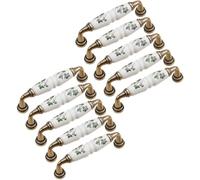 KKPW clásicos con forma de arco para cómoda de puerta de casa, 10 piezas de cocina para tirar del armario, decoración de la puerta del cajón, distancia del agujero 96 mm