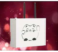 KKRANG Caja de Almacenamiento para enrutador WiFi, Caja de Almacenamiento Grande para Pared, Caja Oculta para enrutador WiFi, Caja de Almacenamiento para enrutador WiFi, A, 22 x 20 x 8,5 cm
