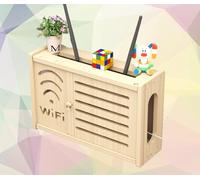KKRANG Caja de Almacenamiento para enrutador WiFi, Color Blanco, para Pared, para enrutador, Caja de Almacenamiento para Pared, Estante de Pared para concentrador WiFi, C-36 x 24 cm