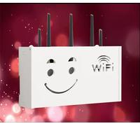 KKRANG Caja de enrutador con señal WiFi Cajas de Almacenamiento para enrutador WiFi Estante de enrutador inalámbrico de Madera Caja de Almacenamiento para Montaje en Pared, B-38x20x8.5cm