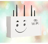 KKRANG Caja de enrutador WiFi, Caja de Estante, Caja de Almacenamiento de enrutador WiFi, Caja de Almacenamiento de Pared montada en la Pared, Caja de Almacenamiento de Pared de Madera, B-38x20x8.5
