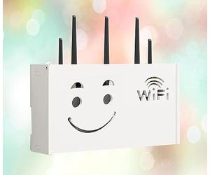 KKRANG Caja de enrutador WiFi, Caja de Estante, Caja de Almacenamiento de enrutador WiFi, Caja de Almacenamiento de Pared montada en la Pared, Caja de Almacenamiento de Pared de Madera, B-38x20x8.5