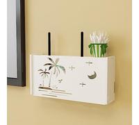 KKRANG Caja de Madera para Guardar enrutadores, Caja para Guardar enrutadores WiFi, Caja para Ocultar enrutadores WiFi, Estante para Ocultar enrutadores WiFi, E40 x 9,5 x 20 cm