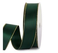 KKRANG Cinta de 15 Metros con Borde Dorado de 22 mm. Material: Caja de Regalo. Ideal para decoración de cumpleaños, San Valentín, Bodas, repostería, Ramos y más.