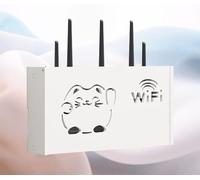 KKRANG Estante de Almacenamiento para enrutador WiFi, Caja de Almacenamiento para Colgar en la Pared, Soporte para enrutador WiFi, Estante de Pared para Caja WiFi, C-38 x 20 x 8,5 cm