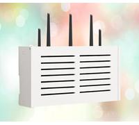 KKRANG Estante de Almacenamiento para enrutador WiFi, Caja de Almacenamiento para Colgar en la Pared, Soporte para enrutador WiFi, Estante de Pared para Caja WiFi, C-38 x 20 x 8,5 cm